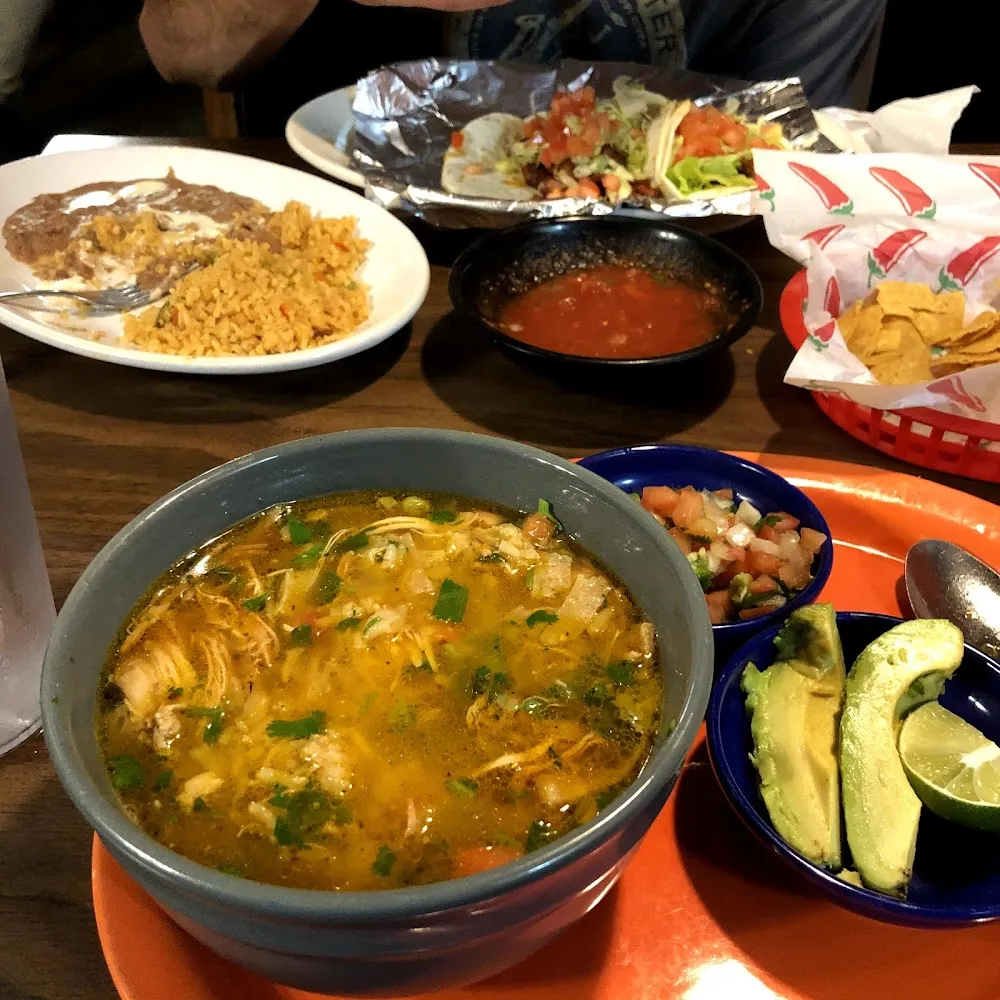 Tacos Al Pastor and Chicken Tortilla Soup